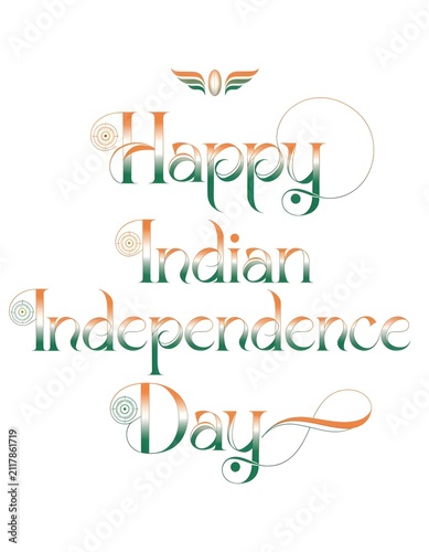 Minimalist indian independence day script.
