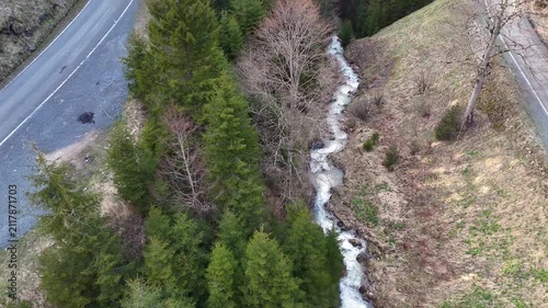 River flowing through a lush valley in Hamsikoy Trabzon