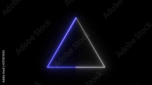 neon light Triangle animation video.4k stock video