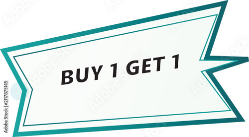 Promotional Tag Graphic Featuring a Buy One Get One Free Offer Concept for Retail Marketing Campaigns