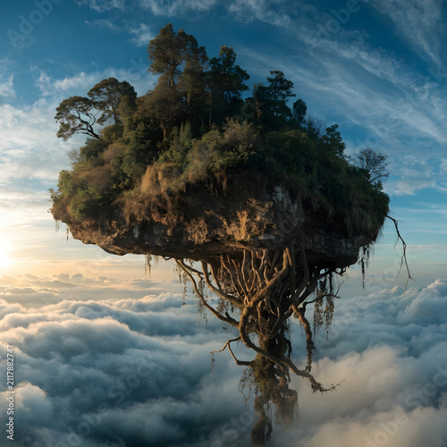 Floating Forest Above the Clouds