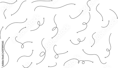 Принти на полотні swirling abstract black lines on white background for design