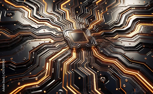 Liquid Metal Circuit Background