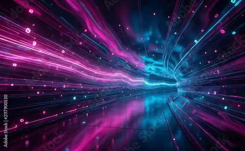 Fiber Optic Light Tunnel Background