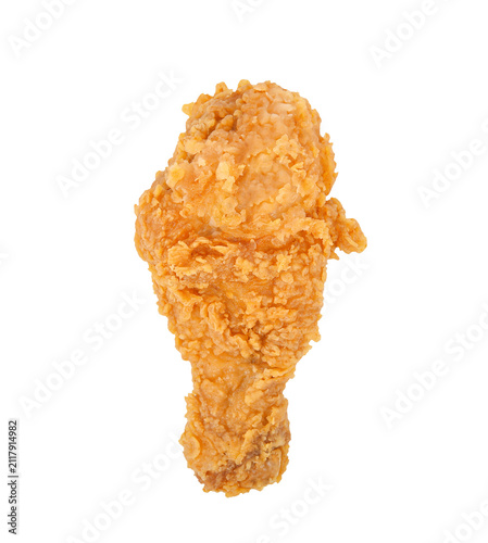 Fried chicken wing isolated on transparent background. PNG