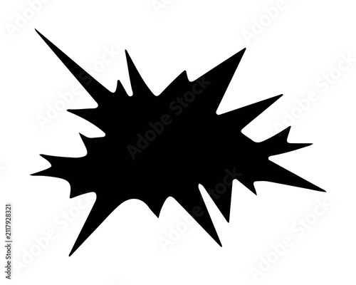 Принти на полотні Dynamic comic book style explosion burst shape icon with explosion starburst si