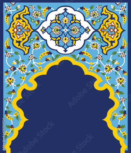 Intricate floral tile pattern with vibrant colors. Decorative design for home decor or textiles.