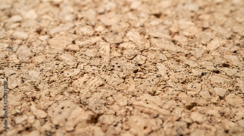 Natural brown cork board texture background with detailed grainy surface and organic pattern for interior design