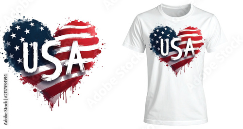 USA Flag T Shirt Design | Patriotic American Flag EPS Vector