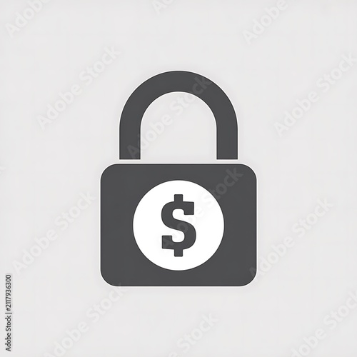 Padlock icon with a dollar sign symbol