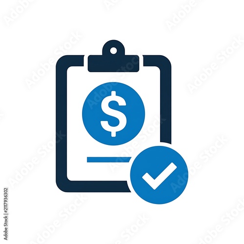 Clipboard icon with dollar sign and checkmark