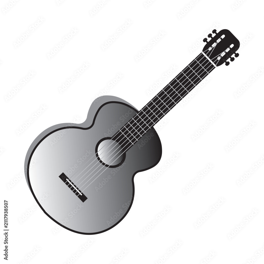 Fototapeta premium guitar icon logo vector design template
