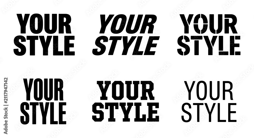 Obraz premium Bold Typography Set: 
