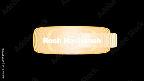Rosh Hashanah greeting with a warm, golden glow, symbolizing new beginnings and celebration
