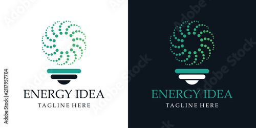 Modern energy logo  design. solution, positive, modern, energy, icon, Premium Vector