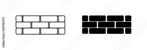 Brick Wall Icons, Construction Texture Patterns, Building Material Graphics, Exterior Facade Elements