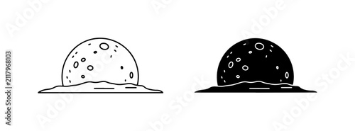 Obraz na płótnie Moon Icon Set, Celestial Body Graphics, Lunar Phases, Space Elements, Night Sky