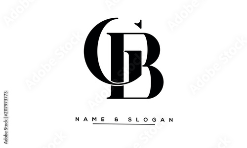 GB, BG Abstract Letters Logo Monogram