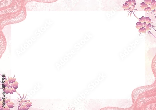 pink background with frame