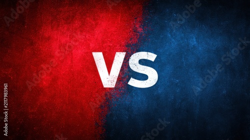 Red versus blue background with VS text. Ideal for competition, conflict, and contrast themes.