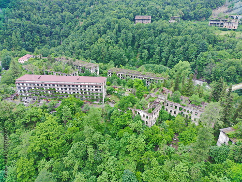 Canvas Print Abandoned city from a bird's-eye view