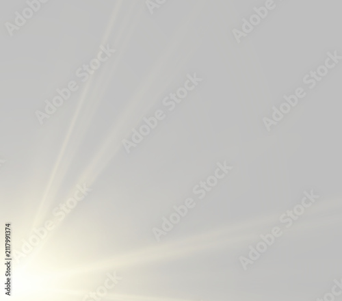 Fotografie Yellow fantasy rays with sparkling dust and glowing particles