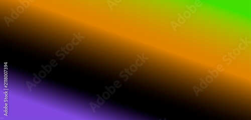 Abstract Halloween Gradient Background with Orange Purple Green Colors and Copy Space