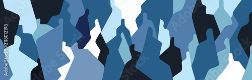 
People abstract silhouettes vector multicolor illustration ,modern social communication 