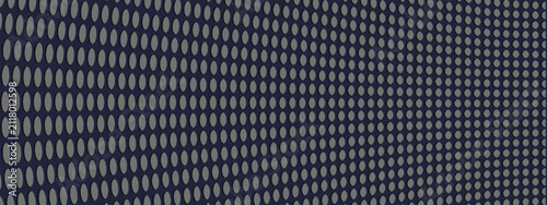 Close-up of Black Perforated Metal Mesh Texture Background,A high-detail, macro shot of a black metallic speaker grille or industrial perforated metal sheet. The image features a repetitive circular.