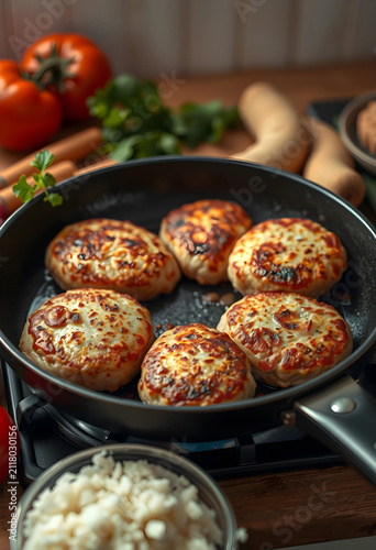 Six chicken cutlets with me...