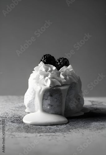 Black and white dessert wit...