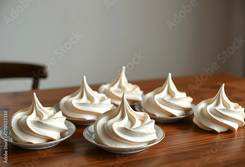 Six individual meringue coo...