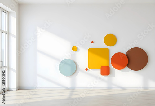 Empty room interior with ab...