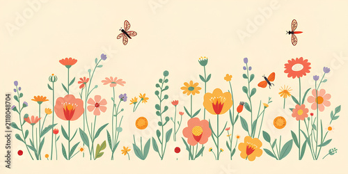 spring flowers background