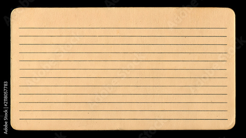 Classic library card illustration, vintage paper effect with text lines in a retro style, set against a see-through backdrop