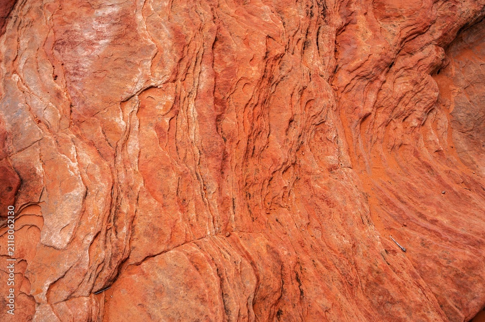 Obraz premium macroshot of abstract textures and layers of rocks in valley of fire national park