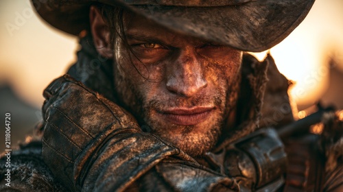 Portrait of an Old West cowboy