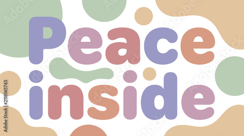 Creative Text Art Celebrating Peace and Positivity in Vibrant Colors