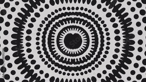 Abstract geometric pattern with expanding concentric circles