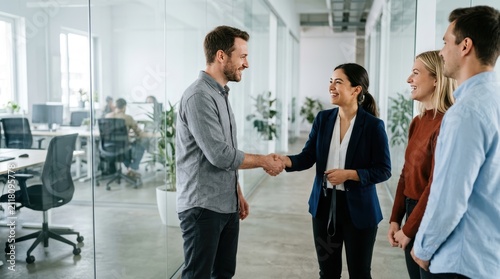 New employee welcomed by teammates