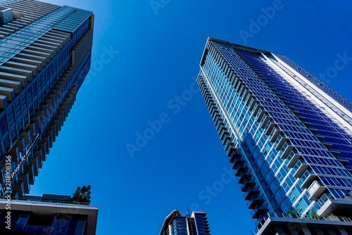 Buildings in Downtown San Diego, CA on a summer day