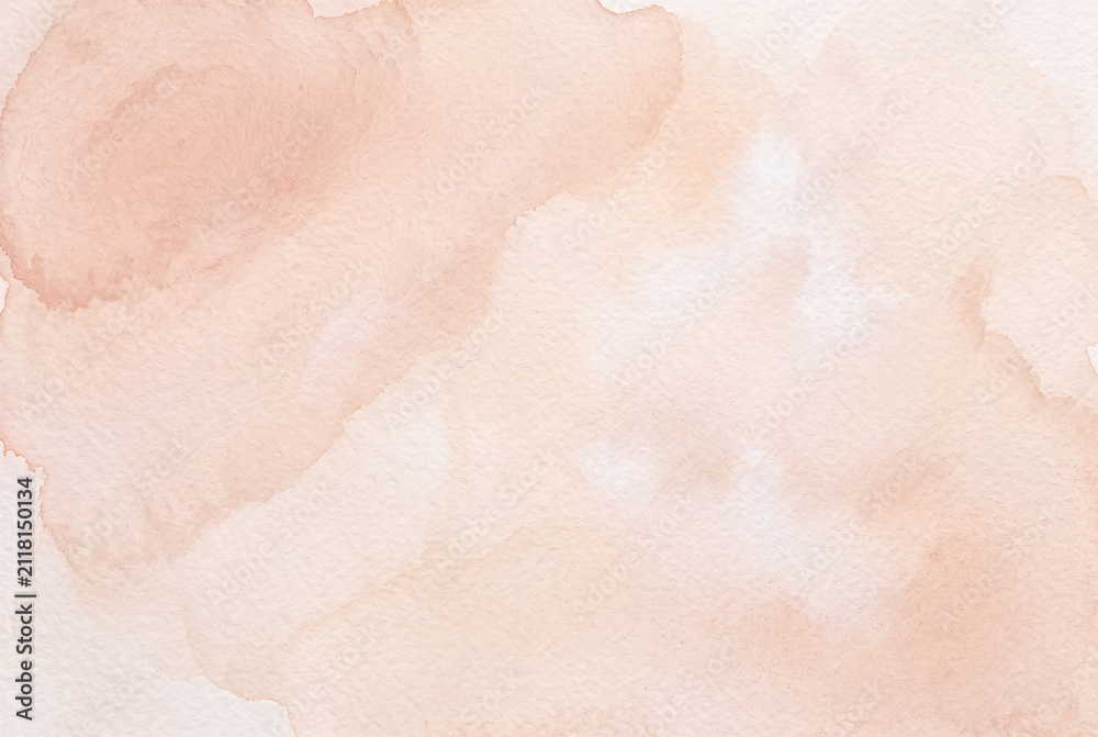 Fototapeta premium Soft Abstract Watercolor Background in Beige and Peach Tones for Minimalist Design and Creative Projects