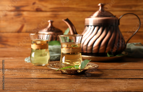 Traditional turkish tea in ...