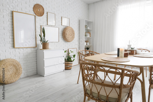 Modern dining room interior...