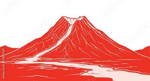 Foto Illustration of a large mountain.