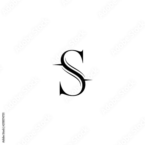 Elegant Black Letter S Logo Design.