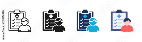 Quadro su tela Eligibility Check icon set multiple style collection