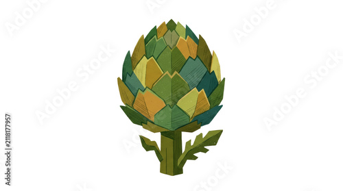 Fresh raw artichoke vegetable isolated on transparent high quality png background
