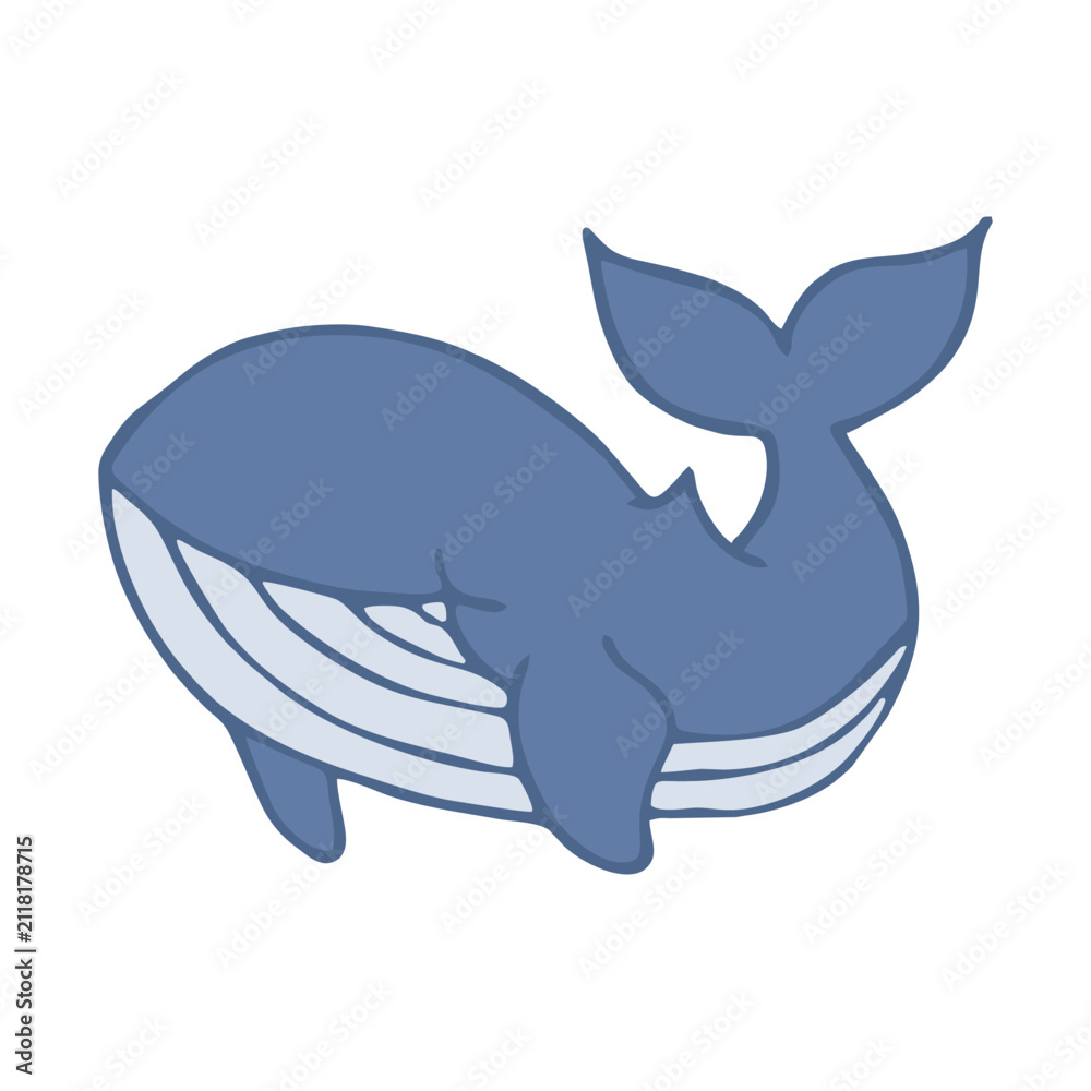 Fototapeta premium vector illustration of cartoon shark