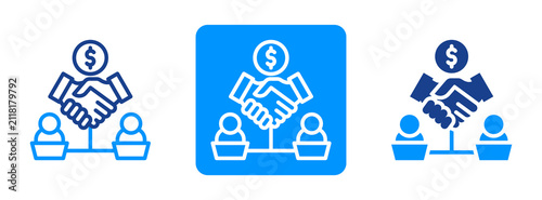 Принти на полотні Remote Business Icon In Dual Tone Style
